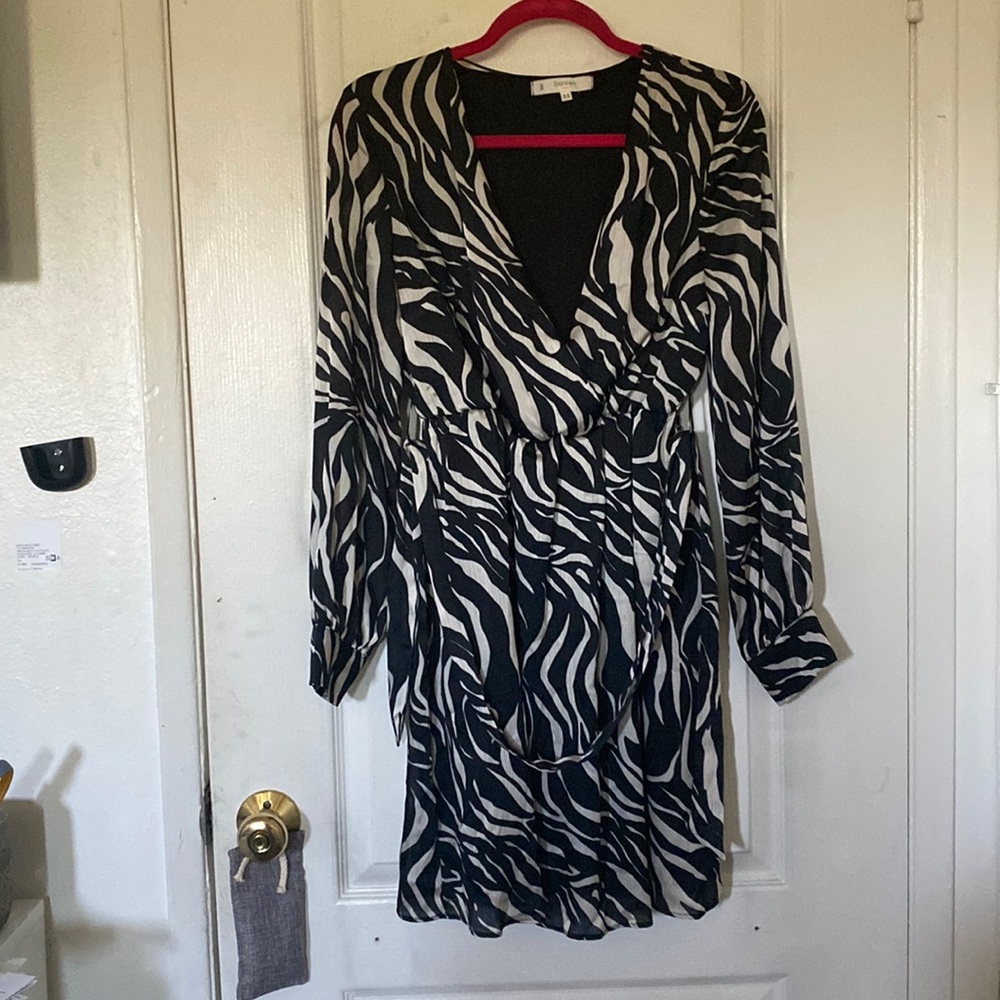 Zebra Wrap Dress